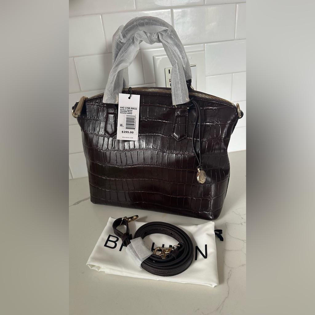 Brahmin Chocolate Brava Medium Duxbury Genuine Leather